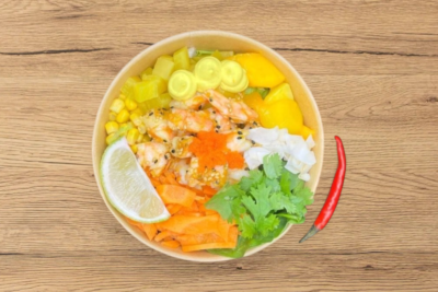 Yellow label (hot-shrimpy bowl)